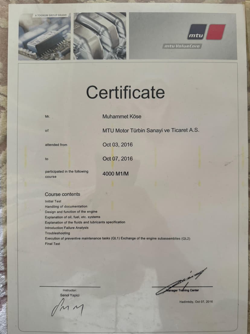 Certificate