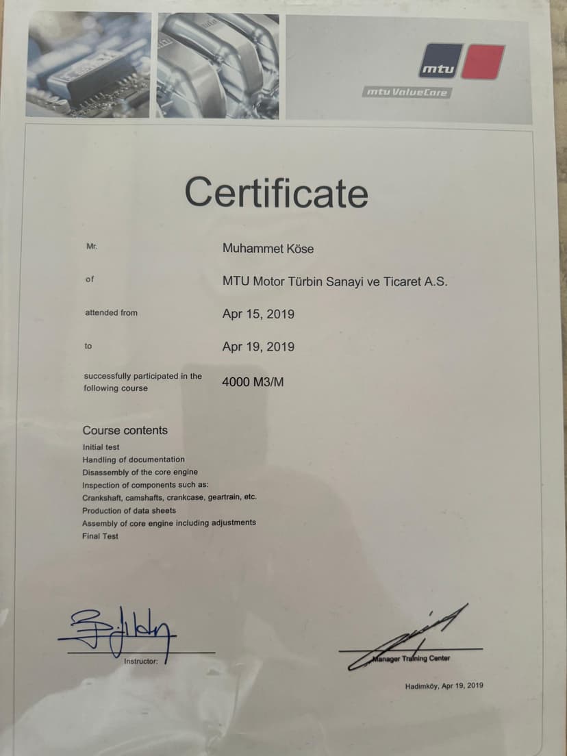 Certificate