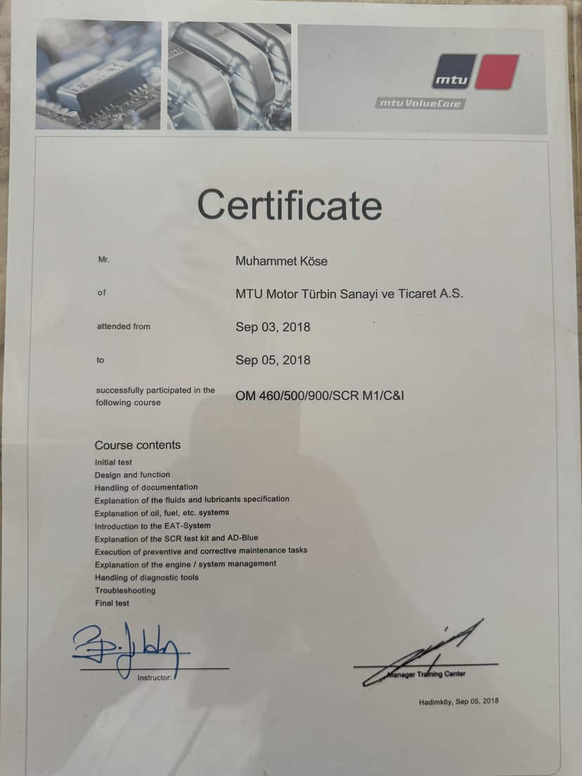 Certificate
