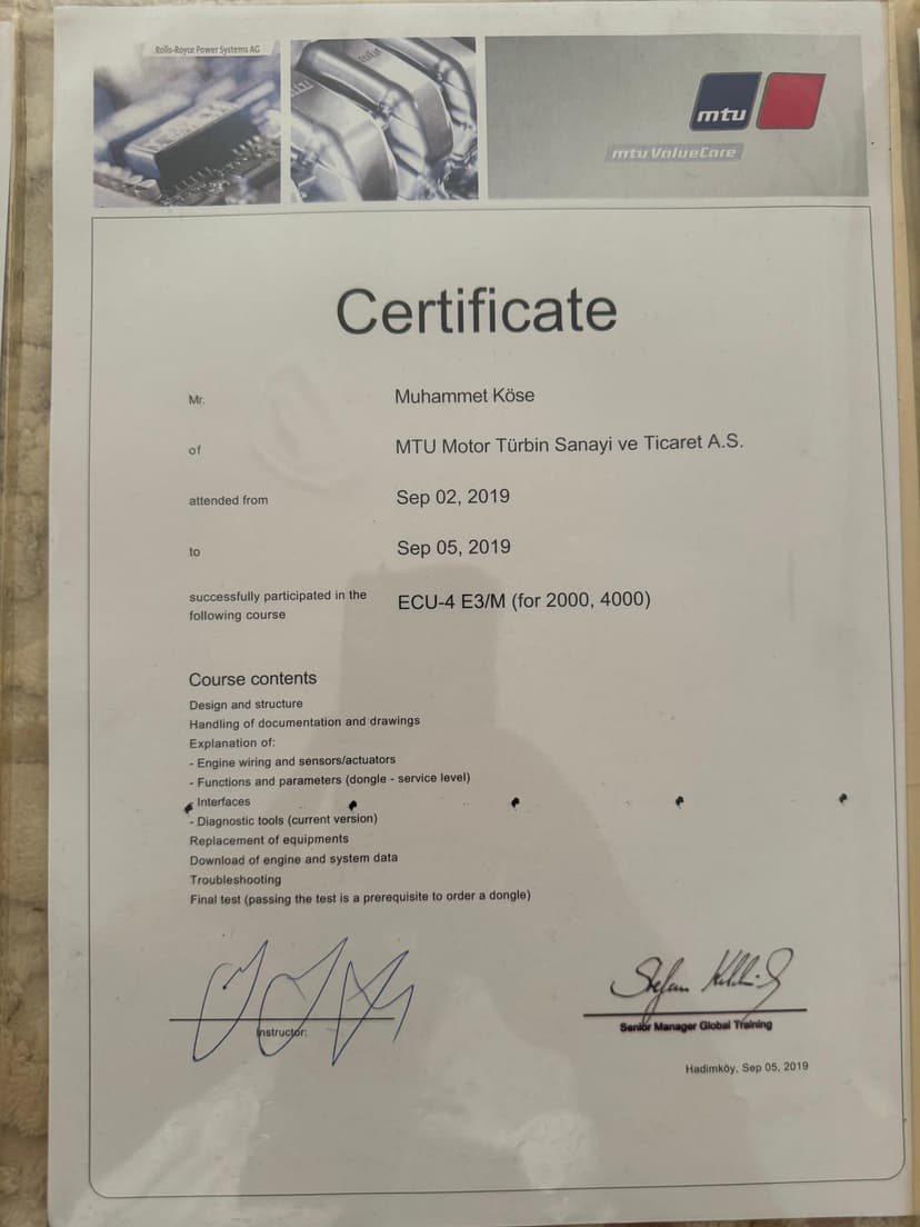 Certificate